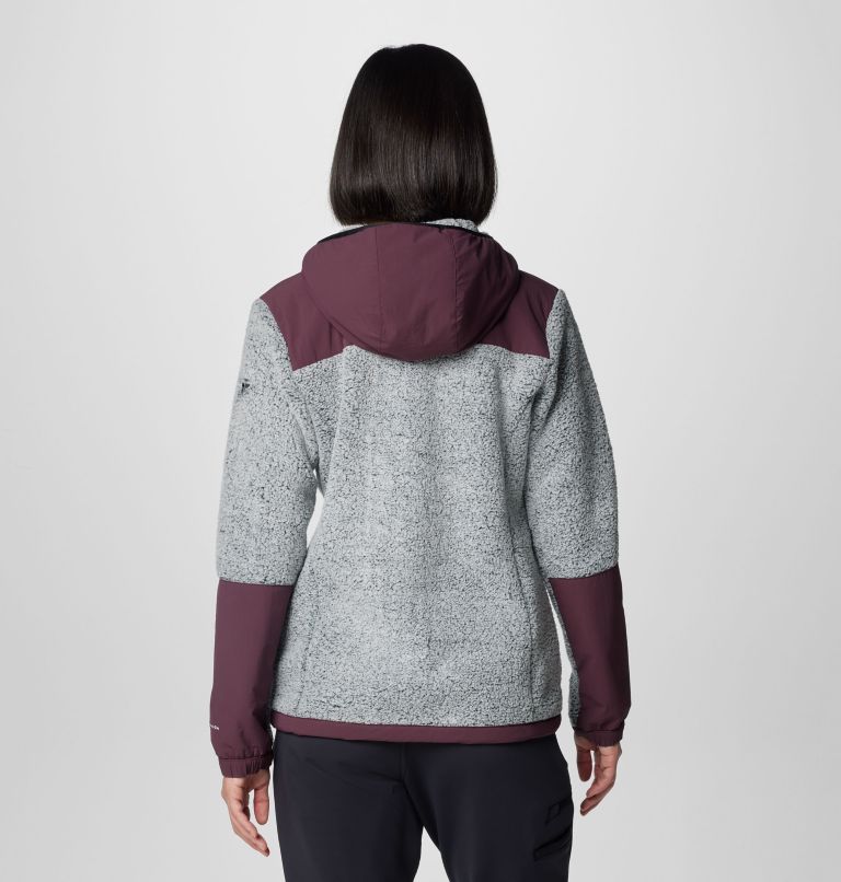 Women's Arctic Crest Sherpa Full Zip Fleece Jacket, Color: Moonvista, White, image 2
