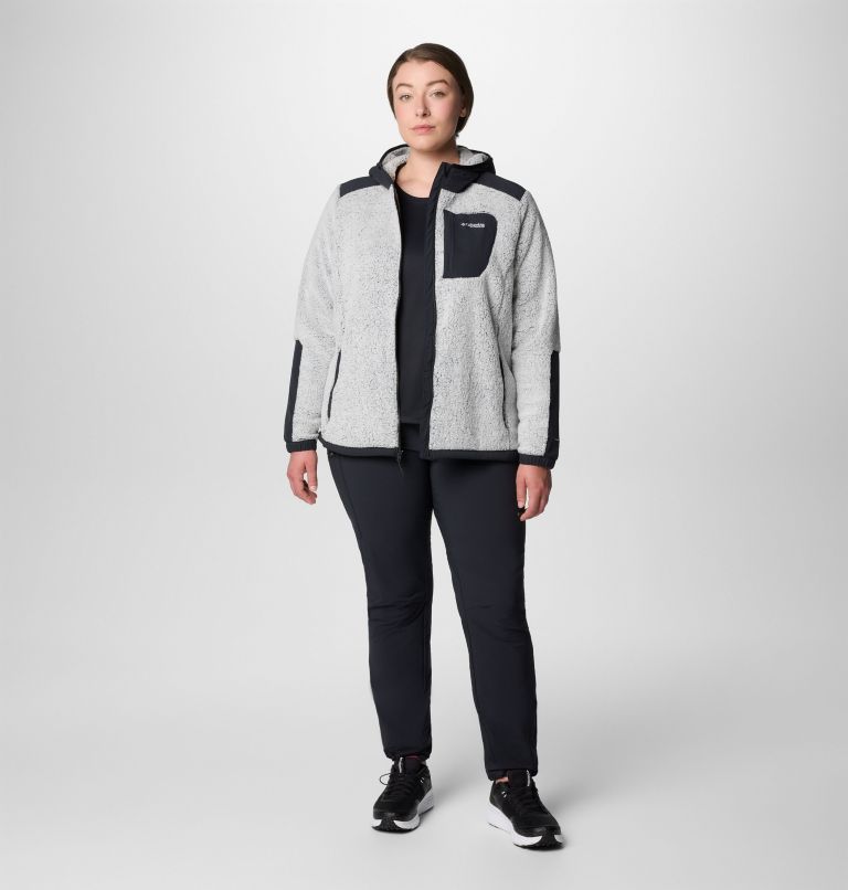 Women's Arctic Crest Sherpa Full Zip Fleece Jacket - Plus Size, Color: White, Black, image 3