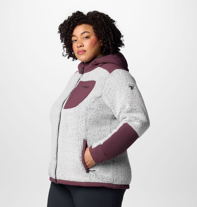 Plus size sherpa fleece jacket hotsell