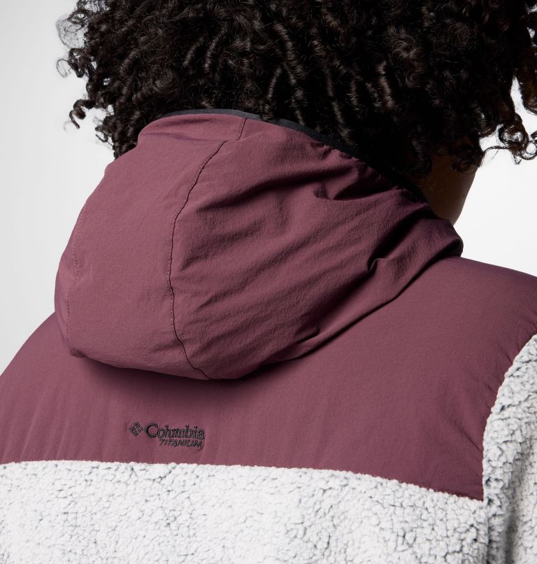 Women's Arctic Crest Sherpa Full Zip Fleece Jacket - Plus Size, Color: Moonvista, White, image 6