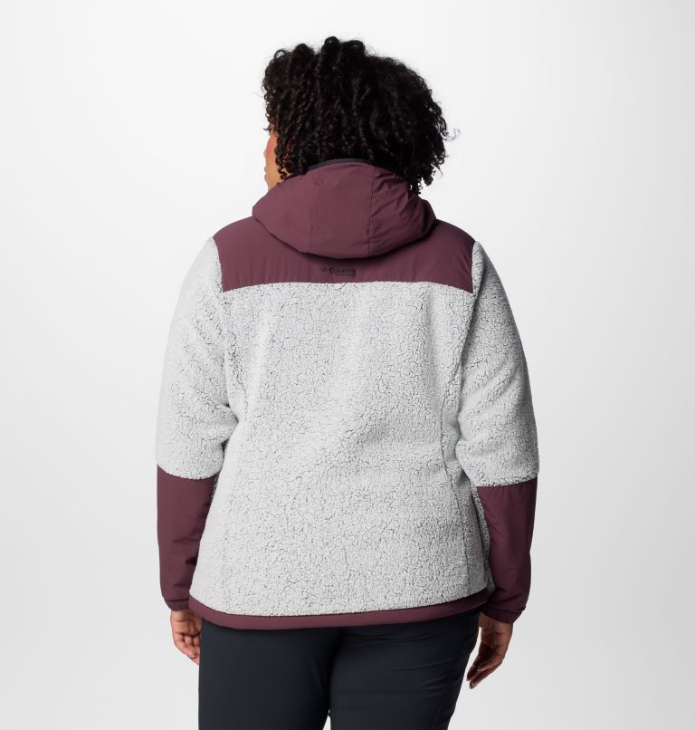 Women's Arctic Crest Sherpa Full Zip Fleece Jacket - Plus Size, Color: Moonvista, White, image 2