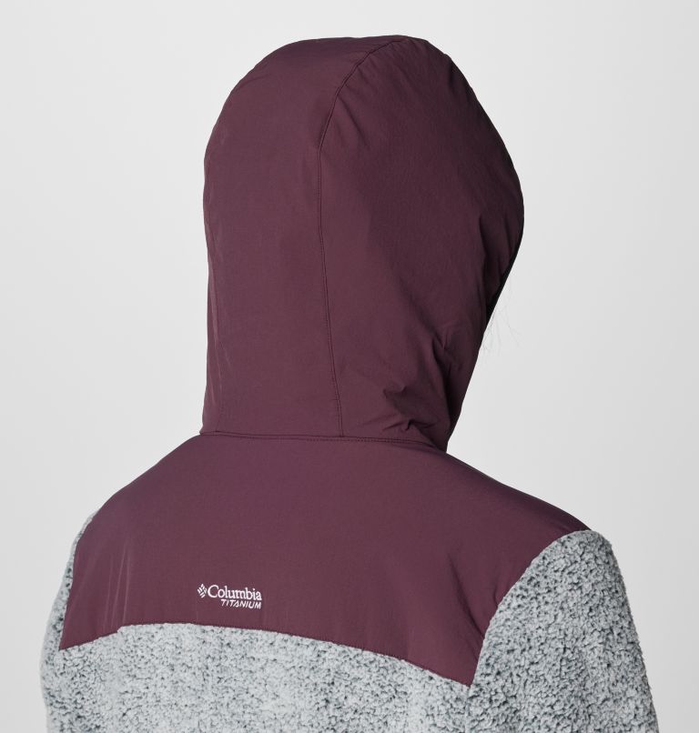 Women's Arctic Crest Technical Sherpa Fleece Jacket, Color: Moonvista, White, image 8