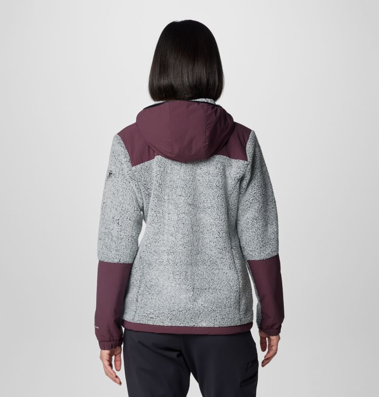 Women's Arctic Crest Technical Sherpa Fleece Jacket, Color: Moonvista, White, image 2