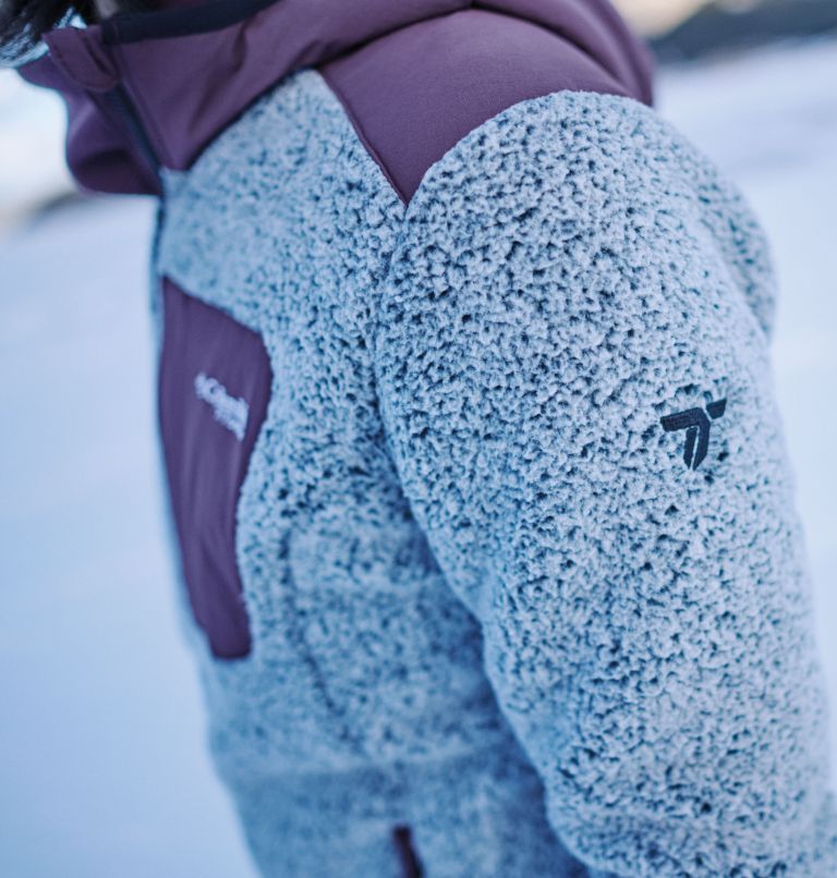 Women's Arctic Crest Technical Sherpa Fleece Jacket, Color: Moonvista, White, image 12
