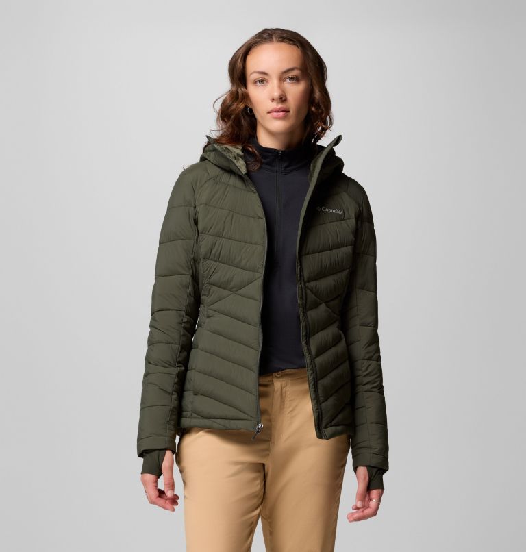 Women's Joy Peak II Hooded Jacket, Color: Greenscape, image 5