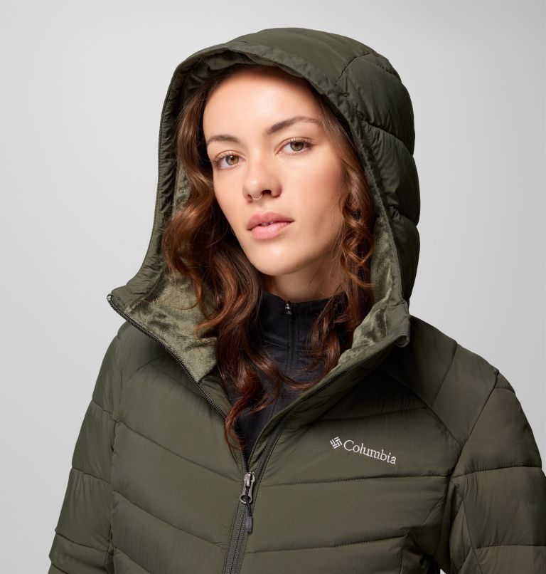 Women's Joy Peak II Hooded Jacket, Color: Greenscape, image 7