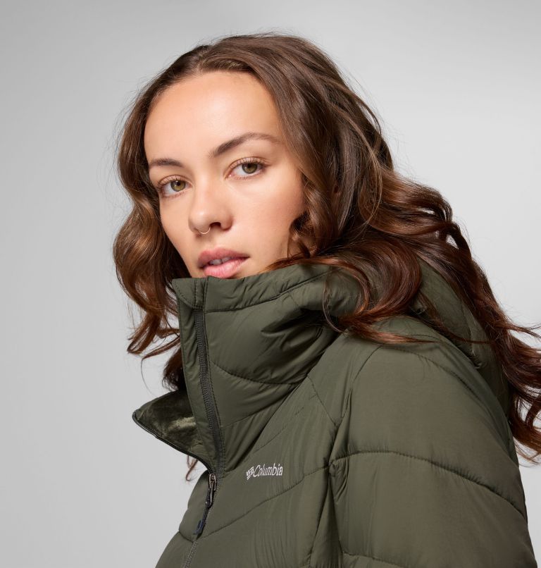 Women's Joy Peak II Hooded Jacket, Color: Greenscape, image 9