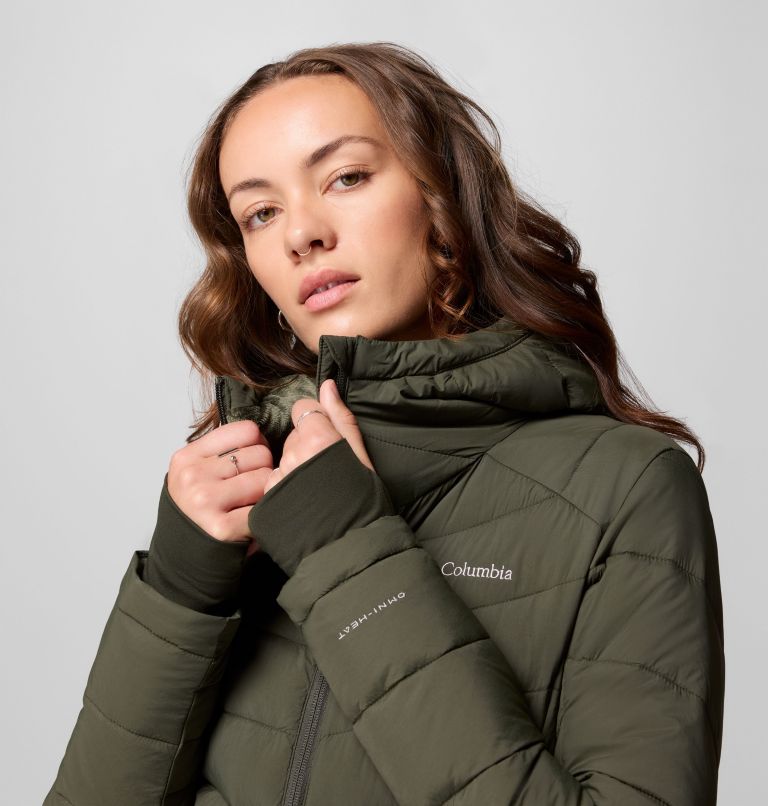 Women's Joy Peak II Hooded Jacket, Color: Greenscape, image 10