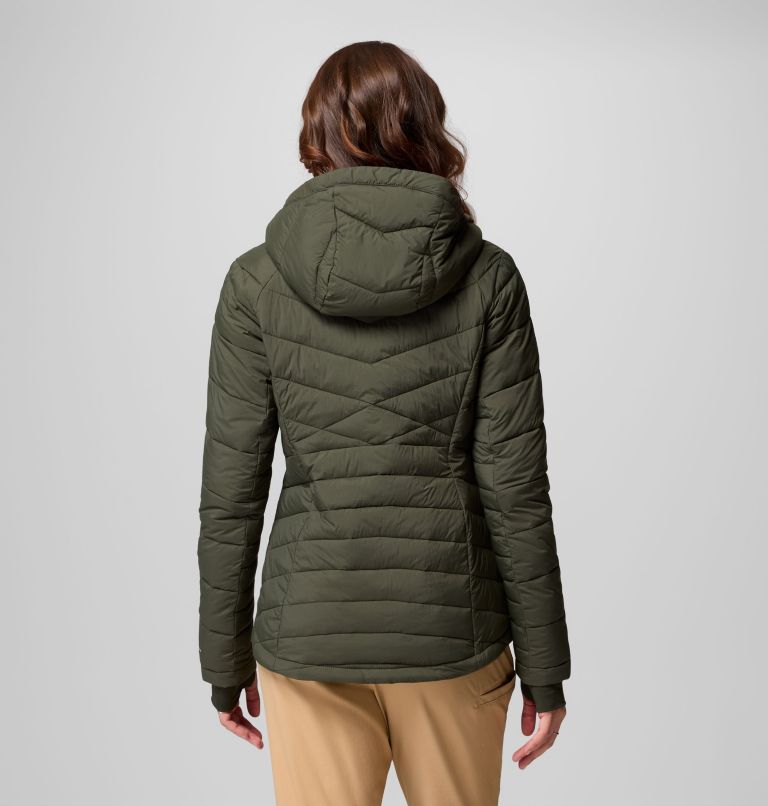 Women's Joy Peak II Hooded Jacket, Color: Greenscape, image 3