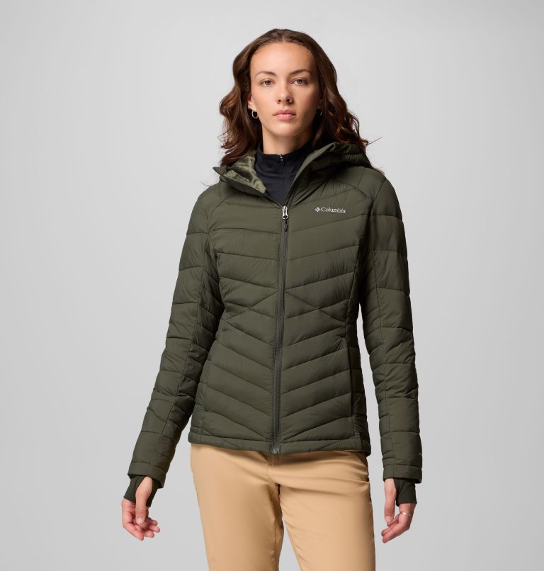 Women's Joy Peak II Hooded Jacket, Color: Greenscape, image 1