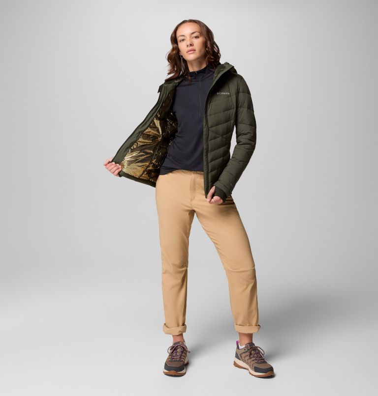 Women's Joy Peak II Hooded Jacket, Color: Greenscape, image 2