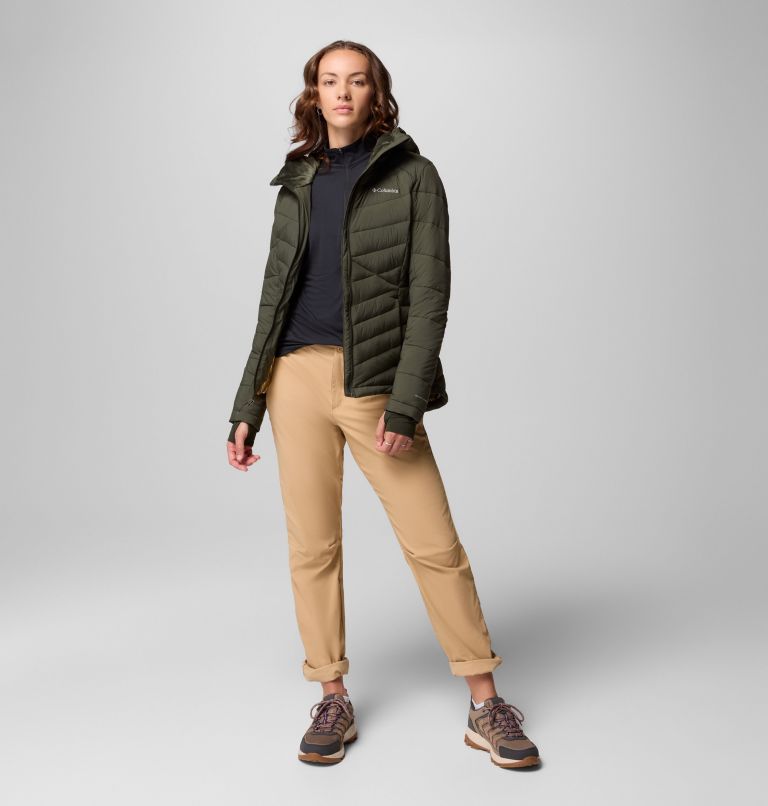 Women's Joy Peak II Hooded Jacket, Color: Greenscape, image 11