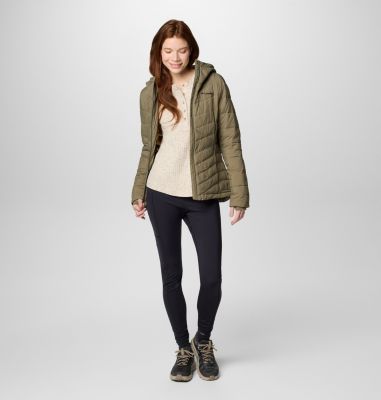 Women's Joy Peak II Hooded Jacket, Color: Stone Green, image 3