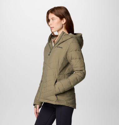 Women's Joy Peak II Hooded Jacket, Color: Stone Green, image 4