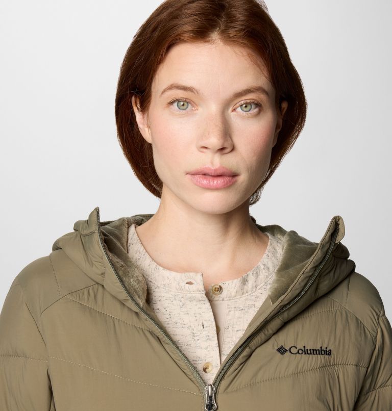 Women's Joy Peak II Hooded Jacket, Color: Stone Green, image 5