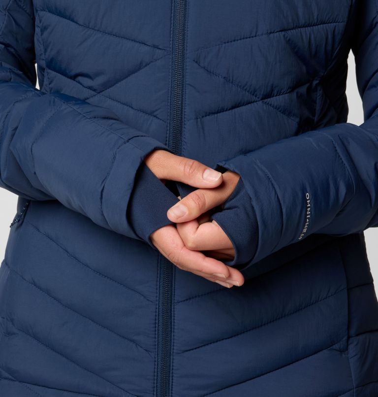 Women's Joy Peak II Hooded Jacket, Color: Collegiate Navy, image 6