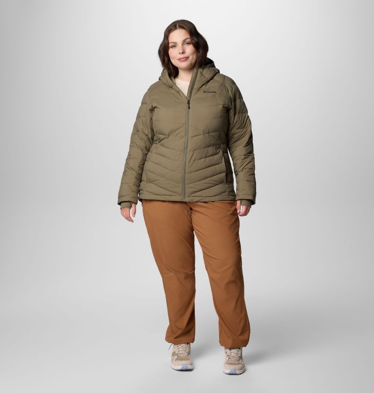 Women's Joy Peak II Hooded Jacket - Plus Size, Color: Stone Green, image 3