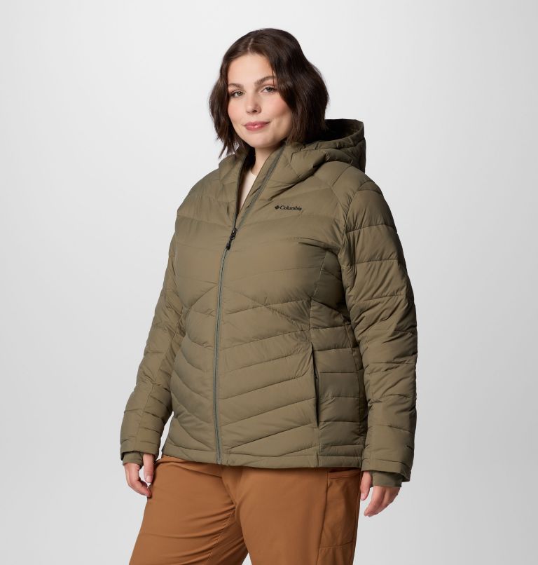 Women's Joy Peak II Hooded Jacket - Plus Size, Color: Stone Green, image 4