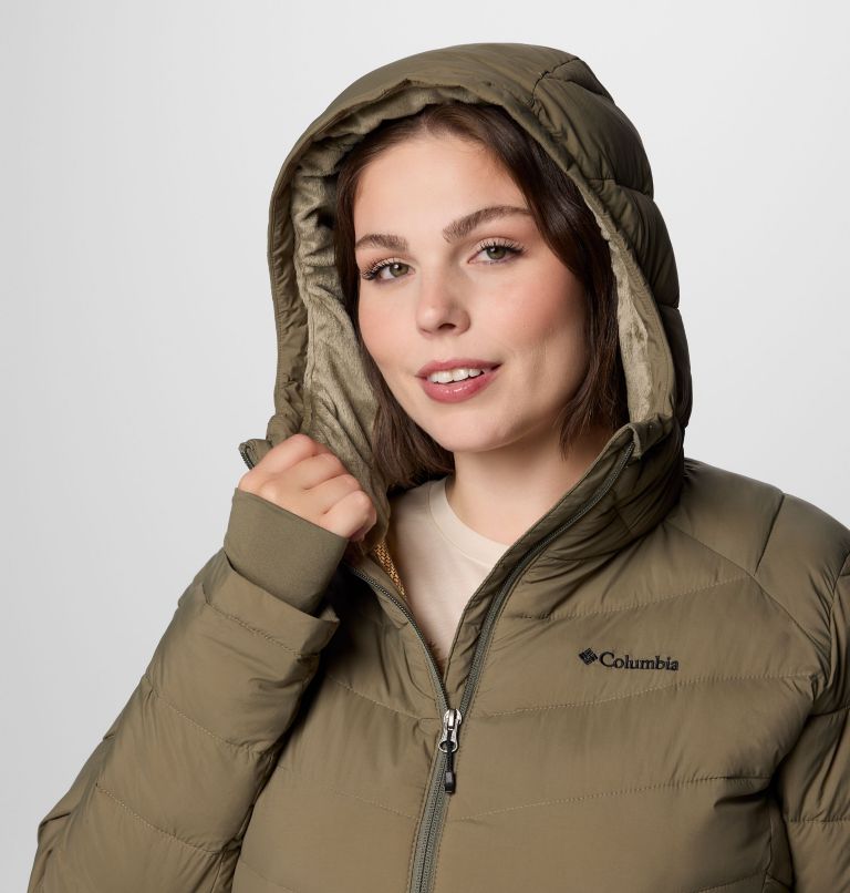 Women's Joy Peak II Hooded Jacket - Plus Size, Color: Stone Green, image 5