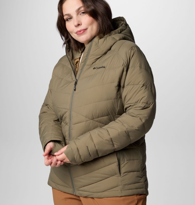 Women's Joy Peak II Hooded Jacket - Plus Size, Color: Stone Green, image 8