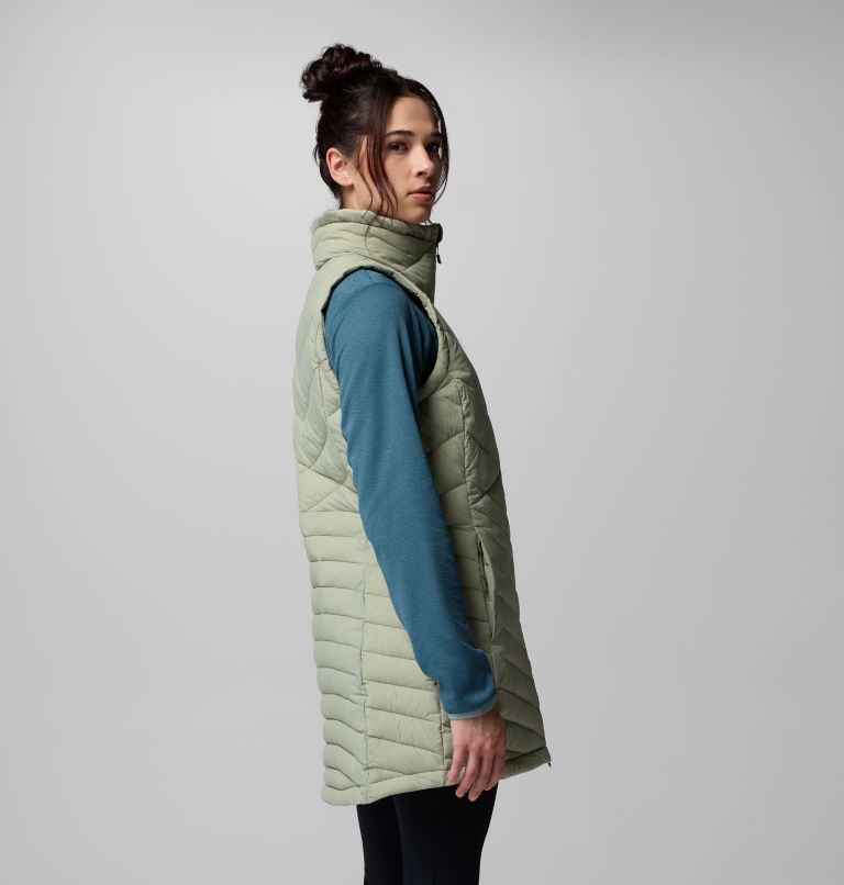 Women's Joy Peak II Long Vest, Color: Safari, image 4