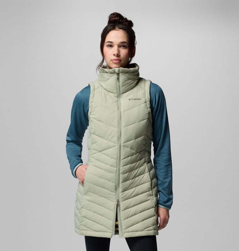 Women's Joy Peak II Long Vest, Color: Safari, image 5