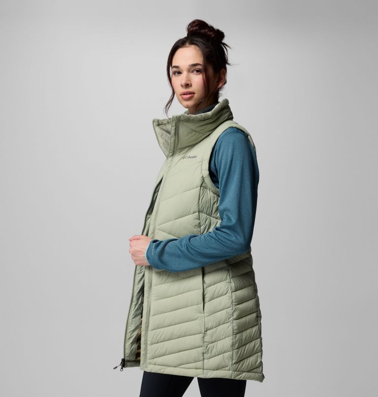 Women's Joy Peak II Long Vest, Color: Safari, image 10