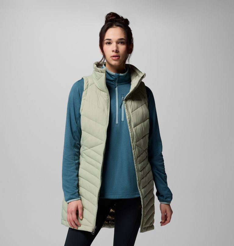 Women's Joy Peak II Long Vest, Color: Safari, image 1