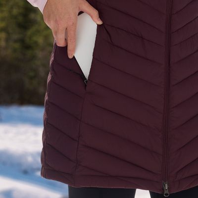 Close-up of the zipping pockets