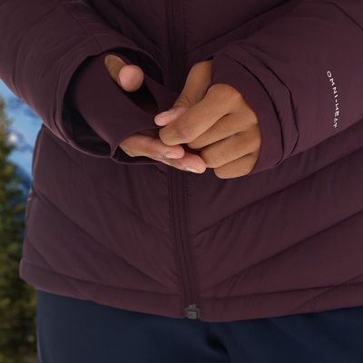 Close-up of the extended sleeves with thumbholes