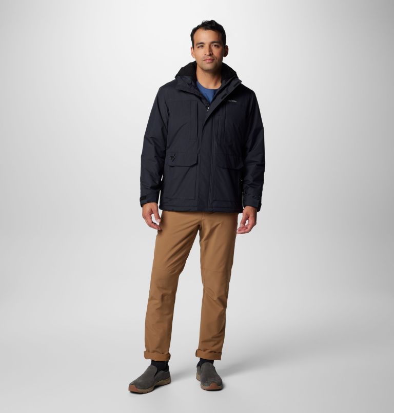 Men's Landroamer Sherpa Lined Jacket - Tall, Color: Black, image 3