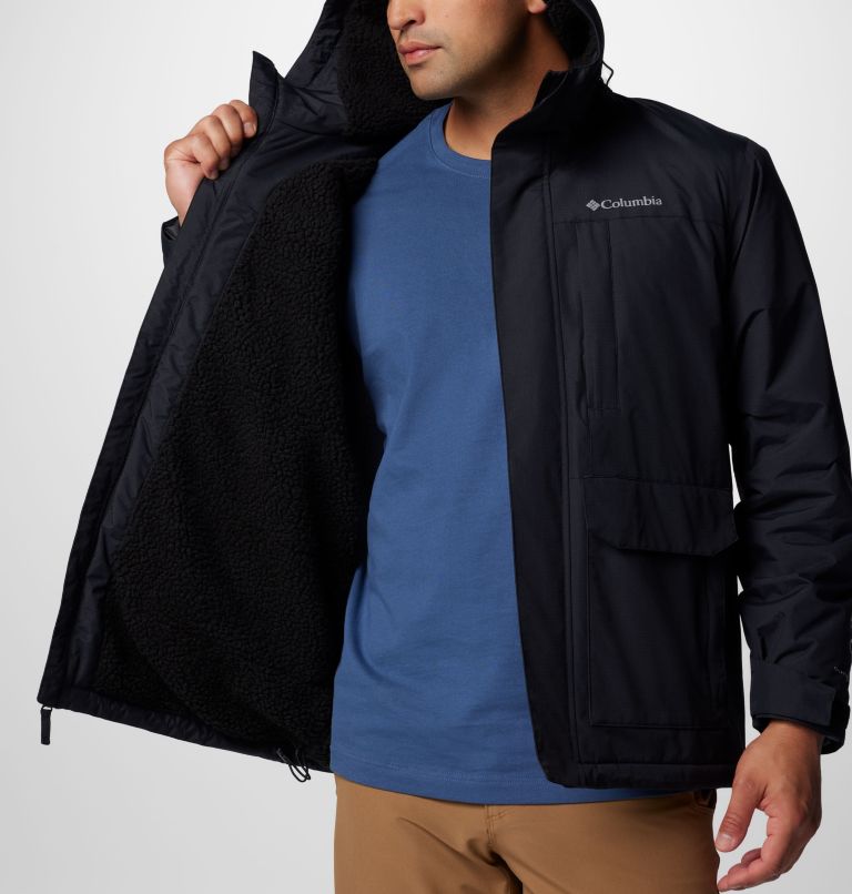 Men's Landroamer Sherpa Lined Jacket - Tall, Color: Black, image 6