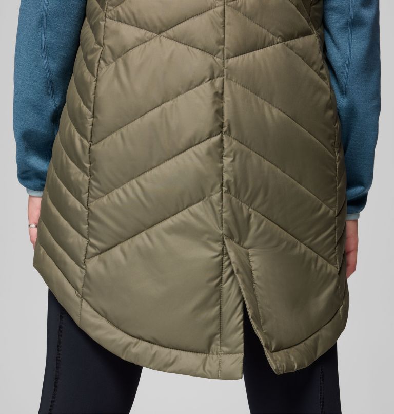 Women's Heavenly II Long Vest, Color: Stone Green, image 9