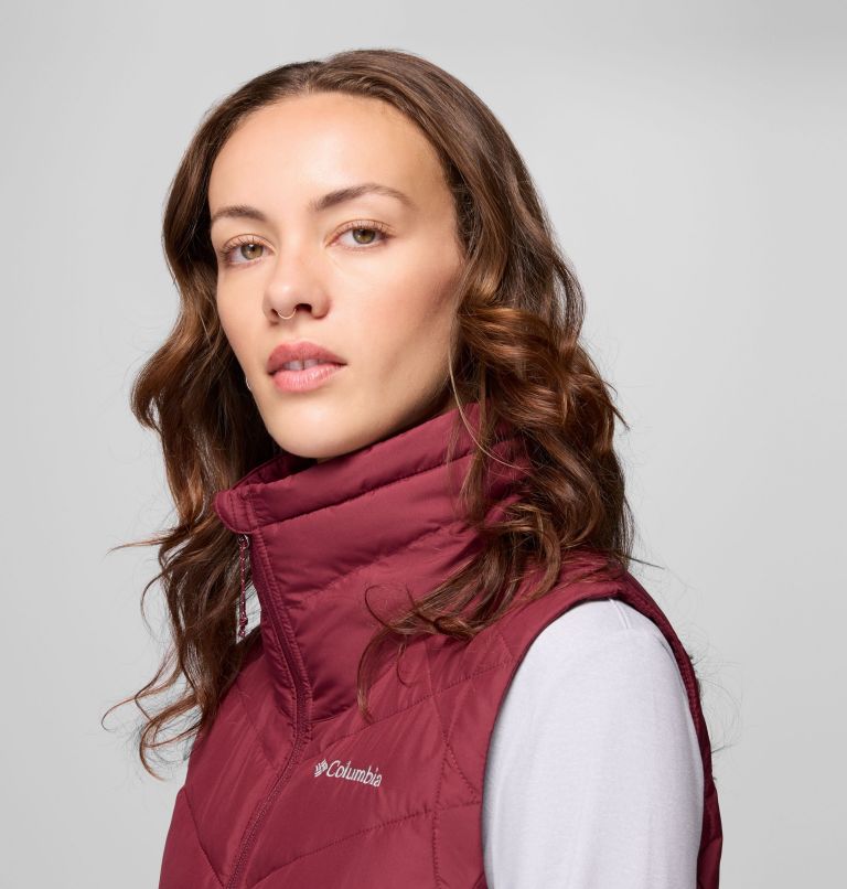 Women's Heavenly II Long Vest, Color: Rich Wine, image 6