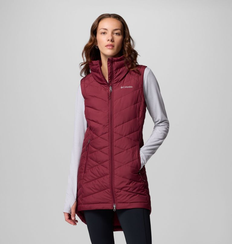 Women's Heavenly II Long Vest, Color: Rich Wine, image 1
