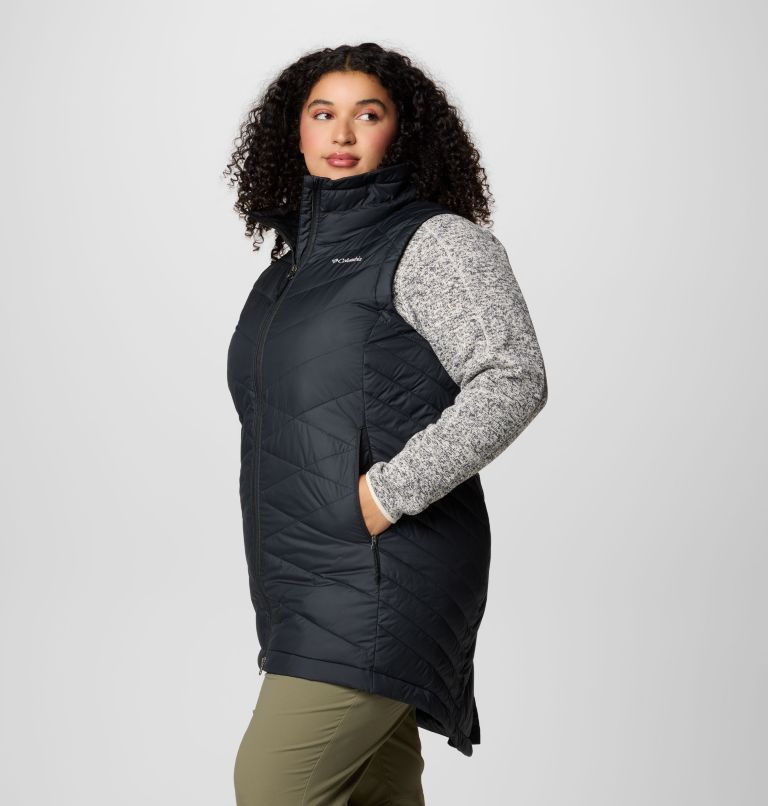 Women's Heavenly II Long Vest - Plus Size, Color: Black, image 4