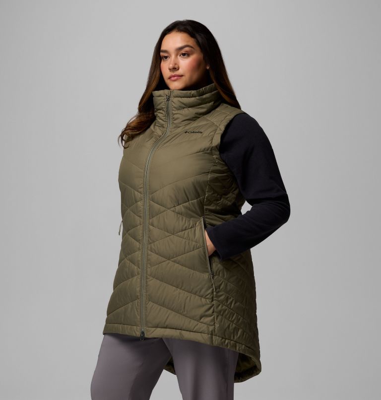 Women's Heavenly II Long Vest - Plus Size, Color: Stone Green, image 4