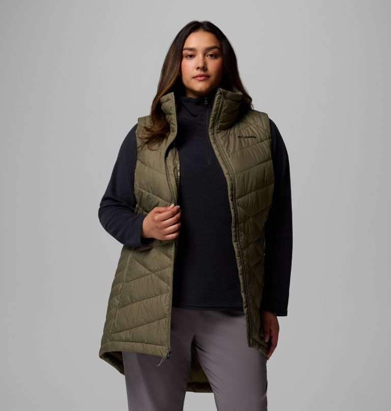 Women's Heavenly II Long Vest - Plus Size, Color: Stone Green, image 5
