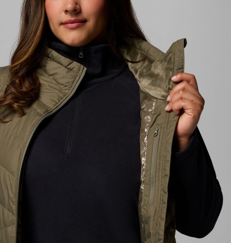 Women's Heavenly II Long Vest - Plus Size, Color: Stone Green, image 7