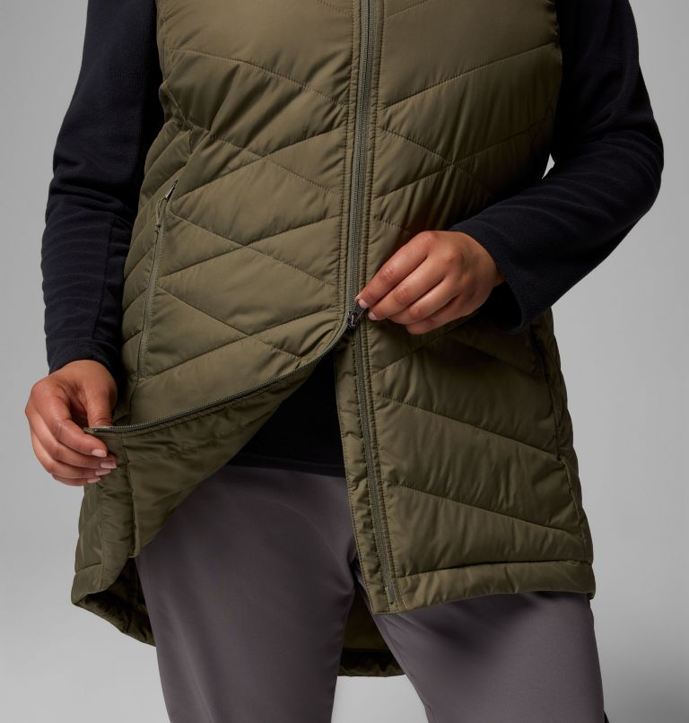 Women's Heavenly II Long Vest - Plus Size, Color: Stone Green, image 9