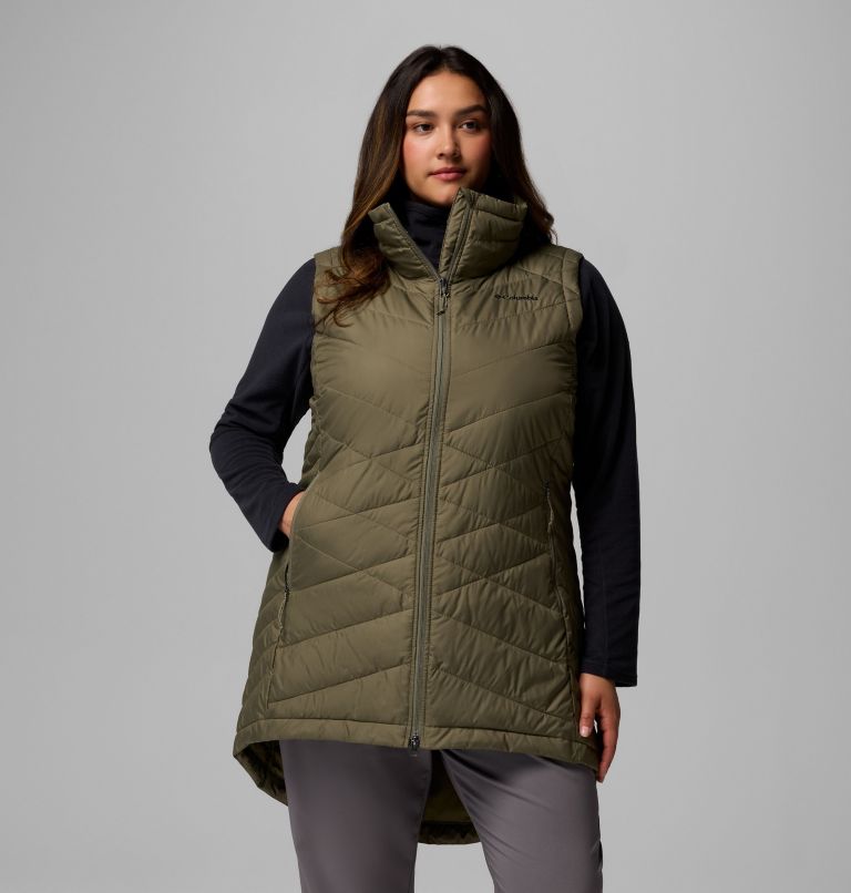 Women's Heavenly II Long Vest - Plus Size, Color: Stone Green, image 1