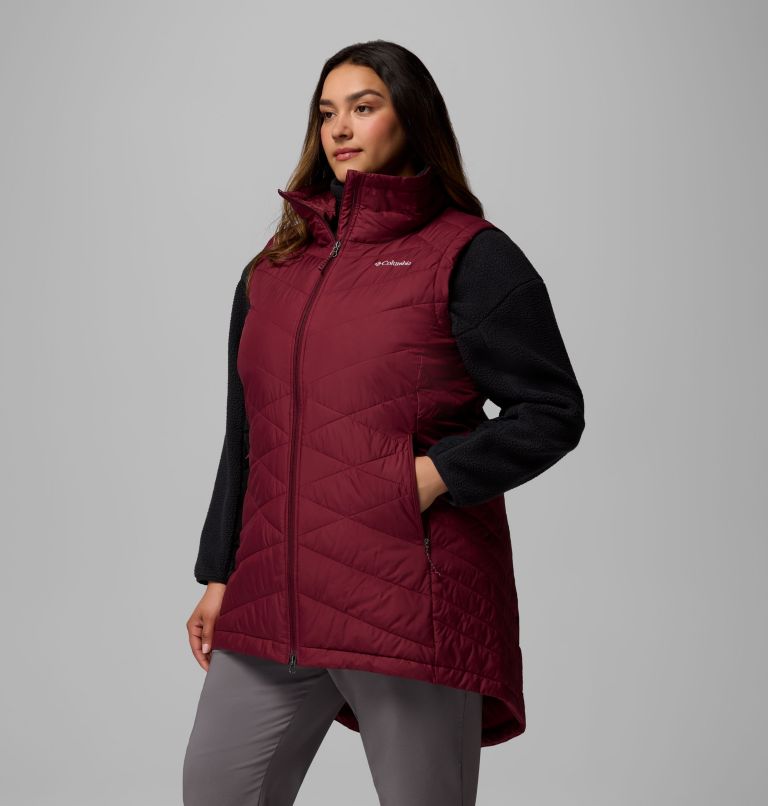 Women's Heavenly II Long Vest - Plus Size, Color: Rich Wine, image 4