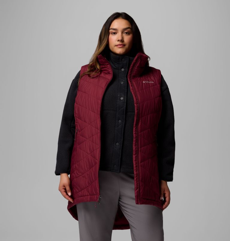 Women's Heavenly II Long Vest - Plus Size, Color: Rich Wine, image 5