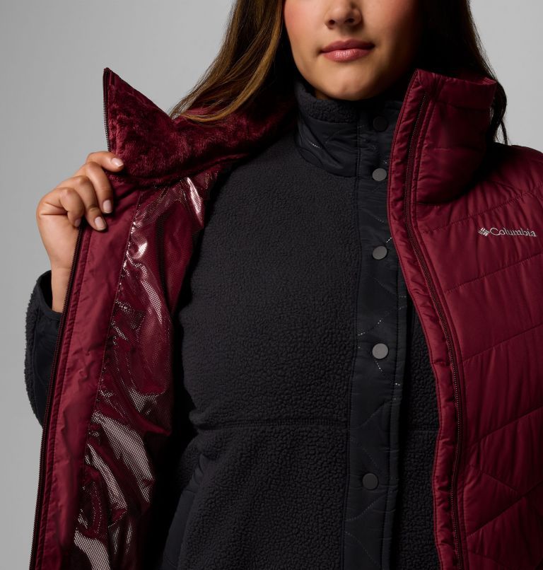 Women's Heavenly II Long Vest - Plus Size, Color: Rich Wine, image 6