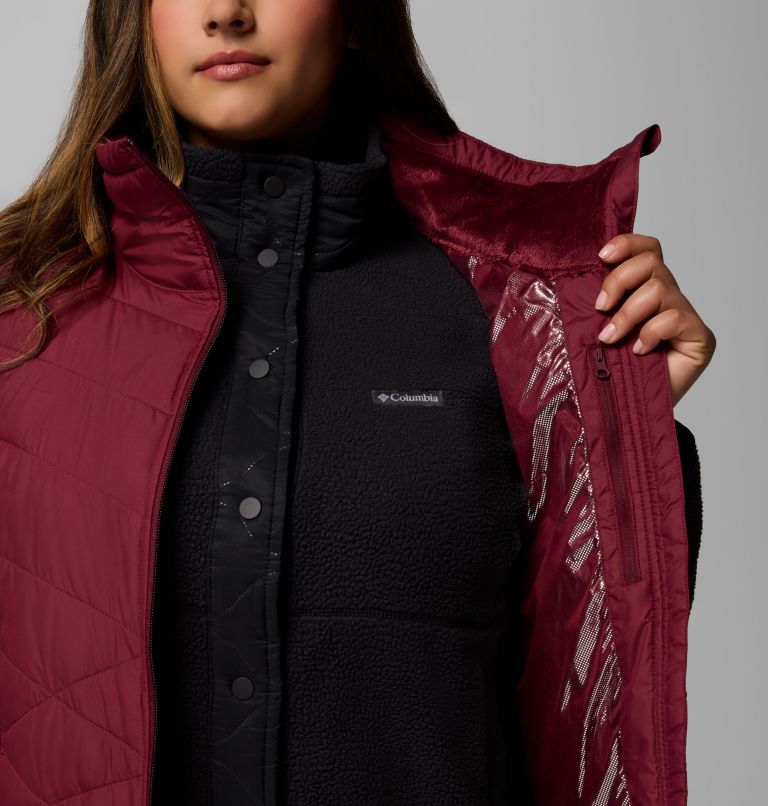 Women's Heavenly II Long Vest - Plus Size, Color: Rich Wine, image 7