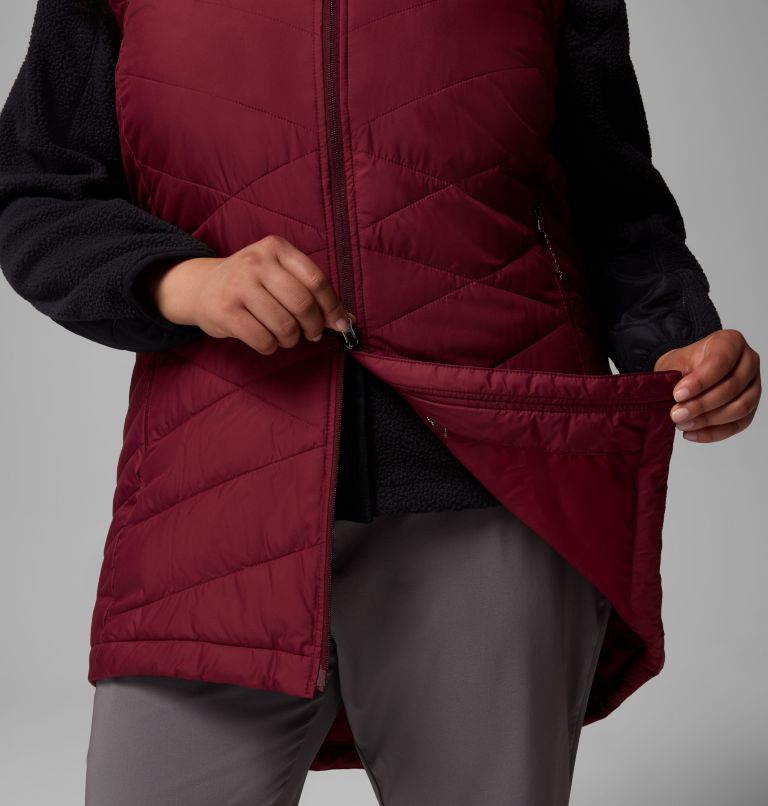 Women's Heavenly II Long Vest - Plus Size, Color: Rich Wine, image 9