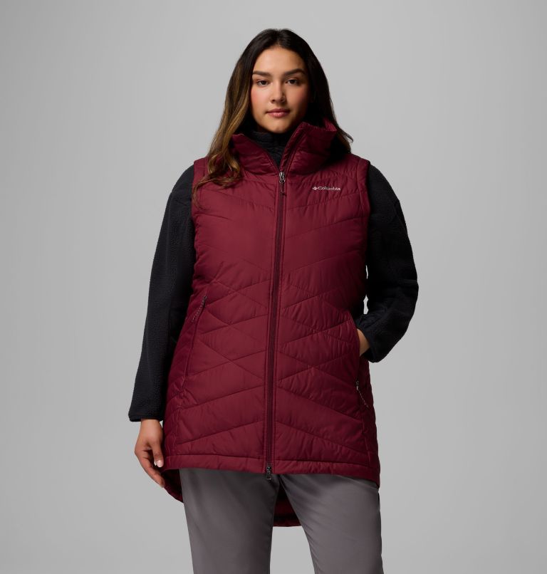 Women's Heavenly II Long Vest - Plus Size, Color: Rich Wine, image 1
