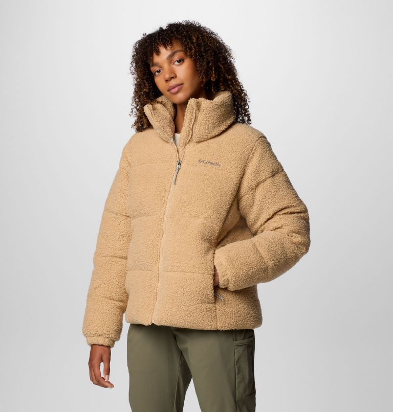 Female sherpa jacket hotsell