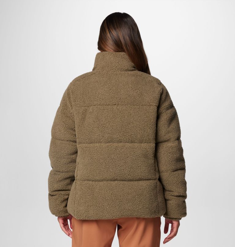Women's Puffect Sherpa Jacket, Color: Stone Green, image 2