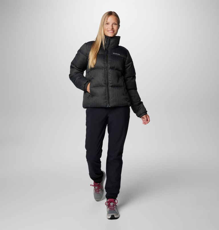 Chaqueta acolchada con diseño de espiga Puffect para mujer, Color: Black Herringbone, image 3